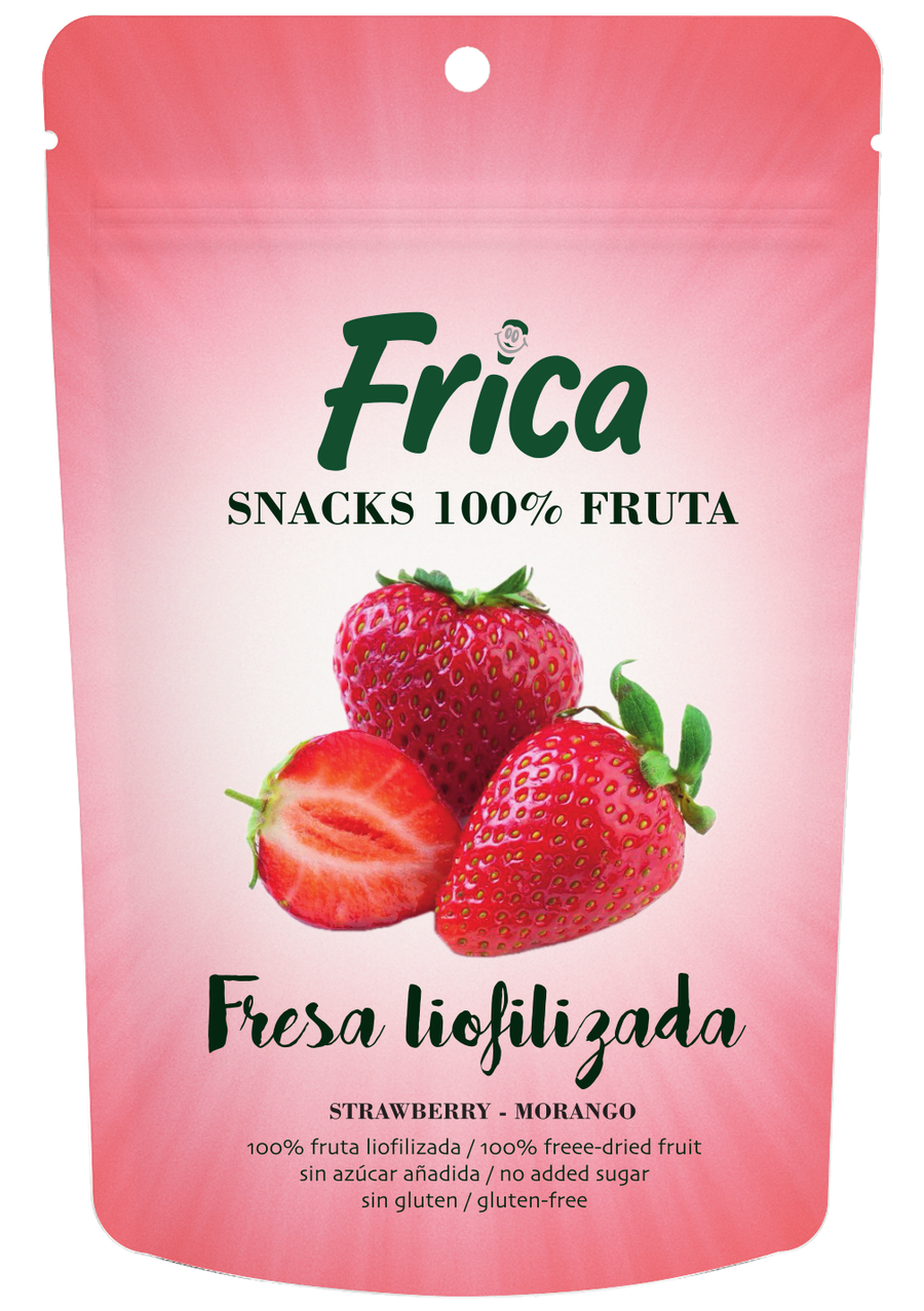 Frica Fresa liofilizada — parte delantera
