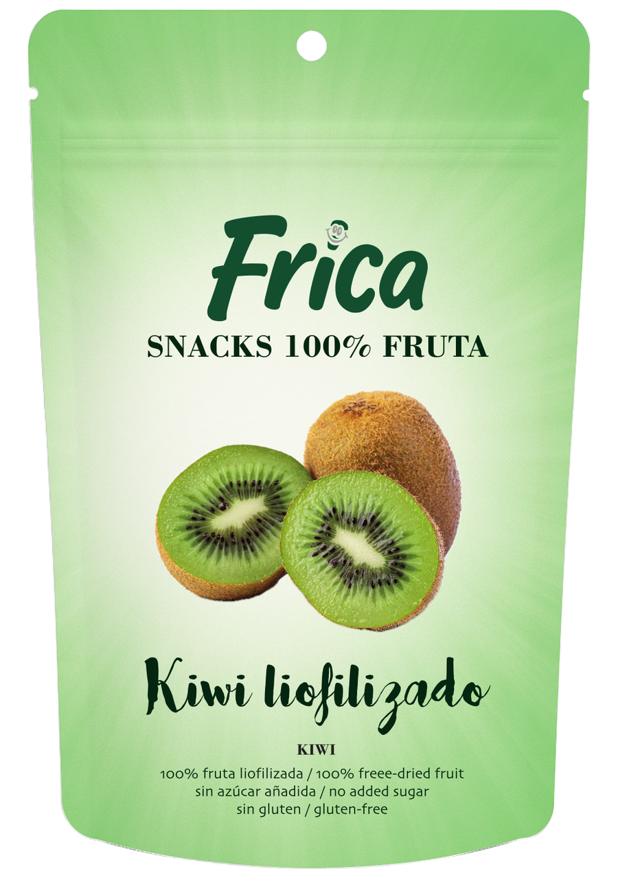 Frica Kiwi liofilizada — parte delantera