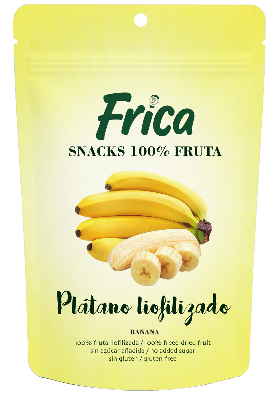 Frica Plátano liofilizada — parte delantera